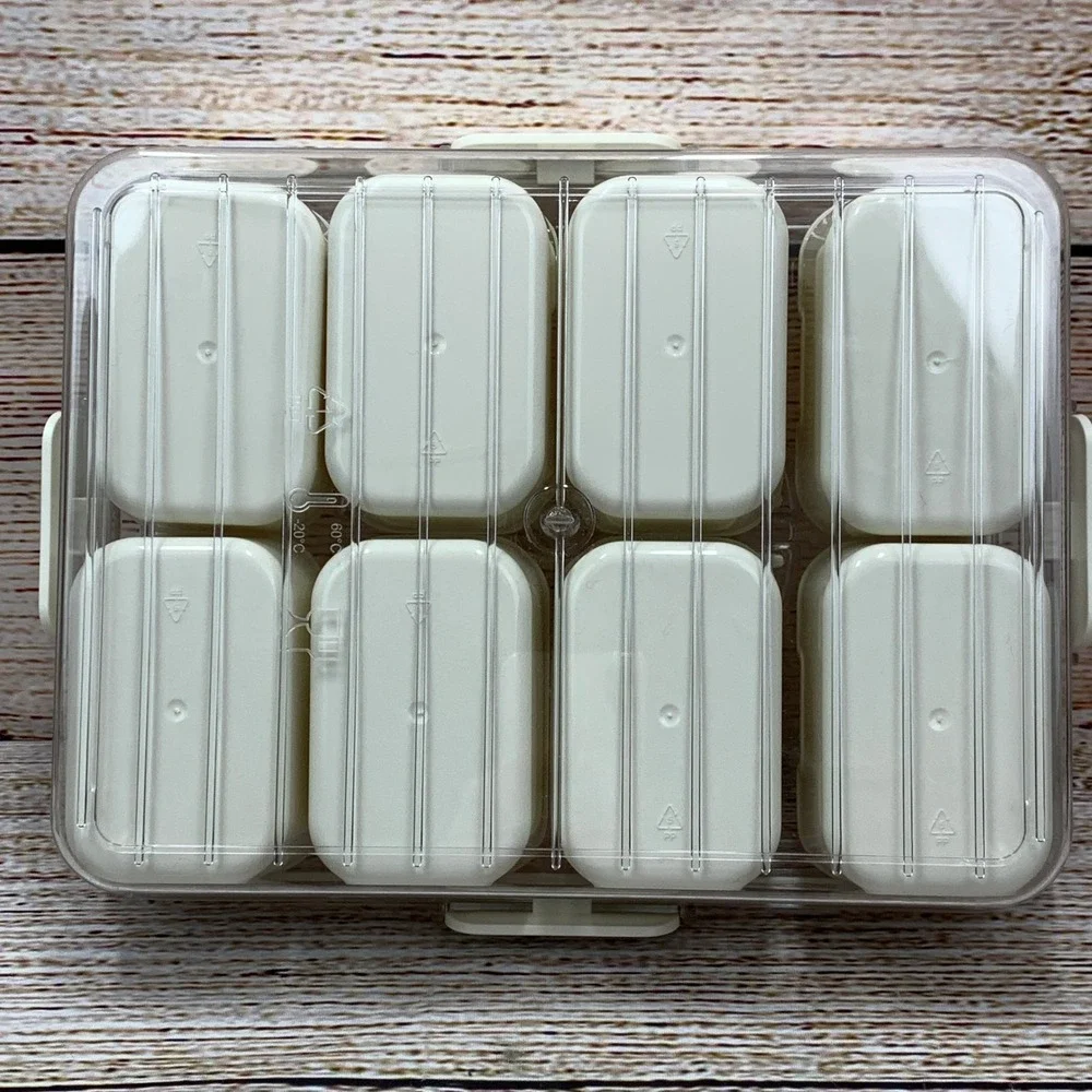 Clear Plastic Container‎ Food Storage Box 8 Removable Compartments Kitchen